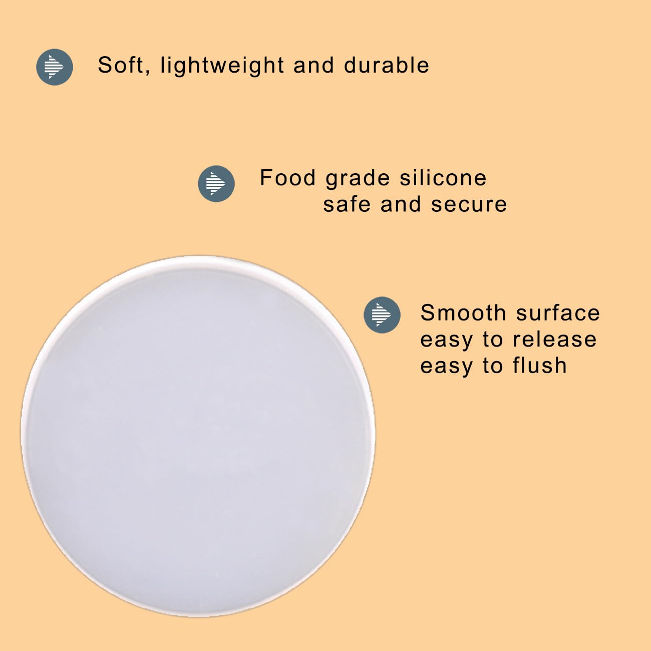 2pcs 7 Inch Resin Tray Molds, Round Rolling Tray Molds, Big Flat Round Coaster Resin Epoxy Silicone Board Molds for DIY Crafts