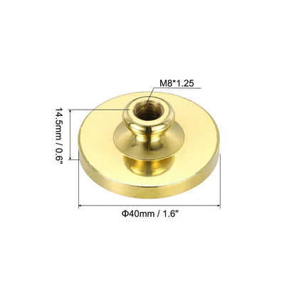 PATIKIL 40mm Blank Wax Seal Stamp, 3 Pack Round Sealing Wax Stamp Vintage Retro Brass Head for Envelope Invitation Cards