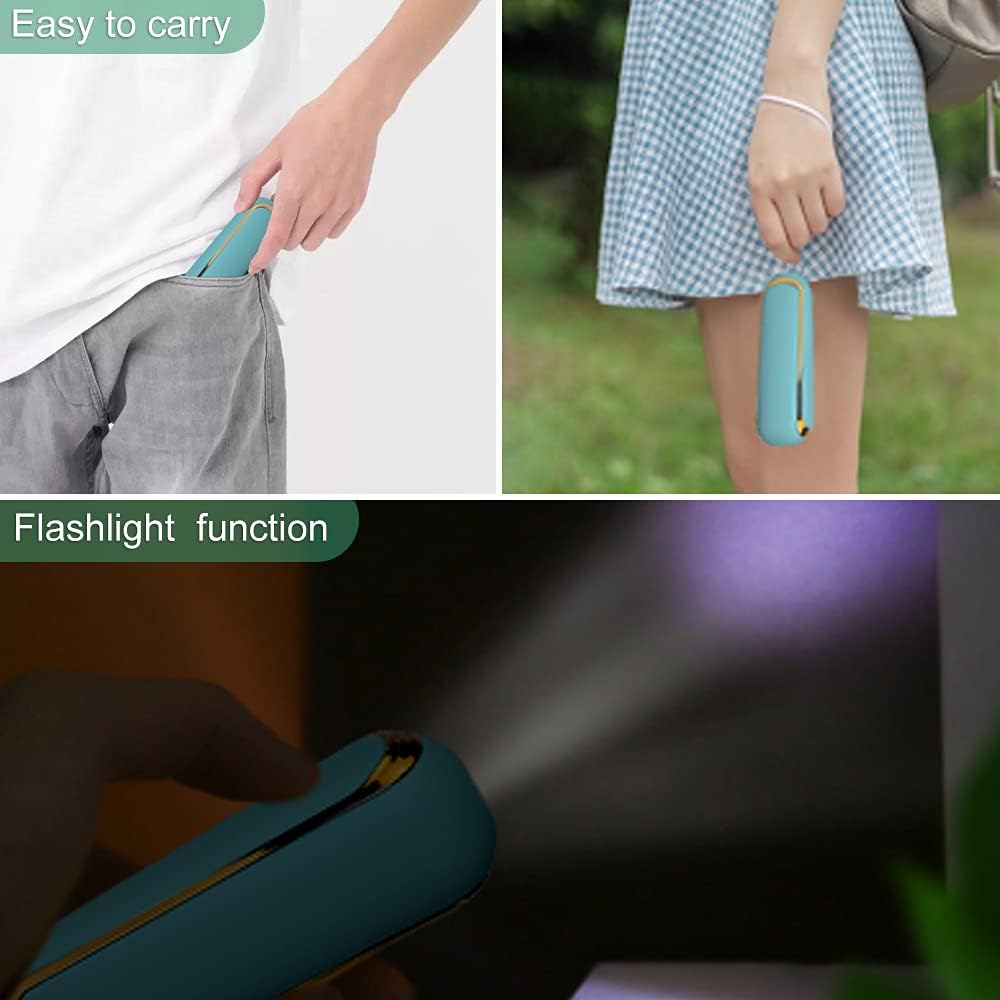 ideapro Mini Portable Fan, 2000 mAh USB Rechargeable Handheld Fan, Batteries Operated with 3 Speeds, Power Bank,