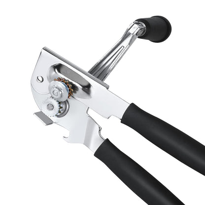 Manual Can Opener,Easy-Grip Hand Crank Can Opener for Seniors & Arthritis - Ergonomic Manual Opener, Heavy Duty for Large Cans, Safe & Comfortable Use at Home or Restaurant