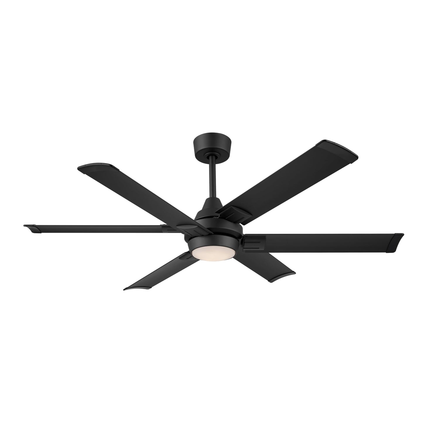 MINKA-AIRE Soarin 56" 6-Blade 5CCT LED Smart Ceiling Fan - Coal and Coal Blades with White Lens