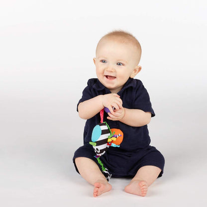 Sassy Boppin’ Birdie | Developmental Plush Toy for Early Learning | High Contrast | Attaches to Baby Gear for Travel | for Ages Newborn and Up (80660)