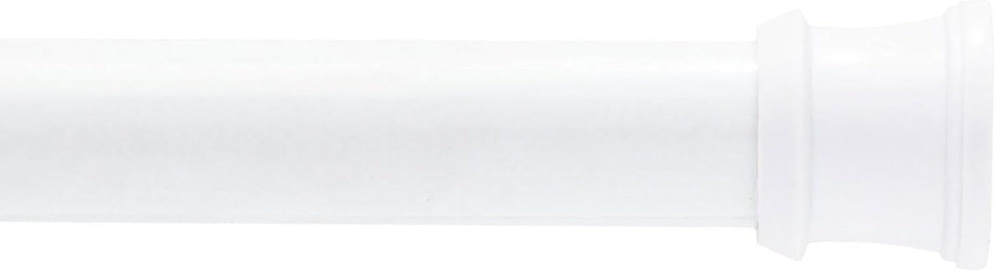 Kenney KN609C/10 Twist & Fit No Tools Camlock Tension Shower Curtain Rod, 42-72" Adjustable Length, White