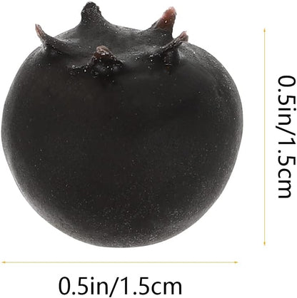 Artificial Blueberry, Fake Blueberries, Lifelike Frosted Blueberries Simulation for Decor, 50pcs