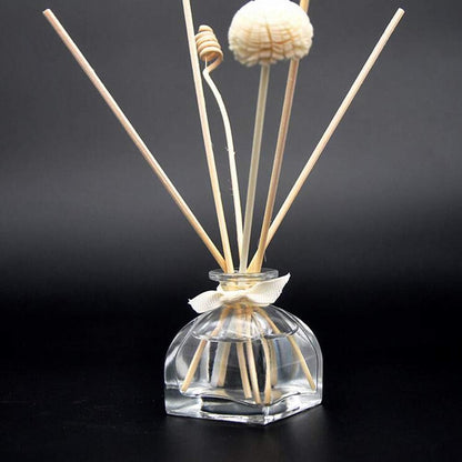 Transparent Square Glass Diffuser Bottle, Empty Refillable Fragrance Storage Container for Essential Oils Crafts