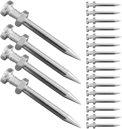 ZORZA 20Pcs Heavy-Duty Aerator Shoes Pegs - Metal Replacement Lawn Shoe Spikes for Garden Soil Aeration Equipment