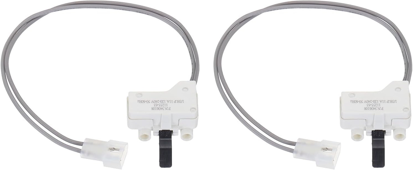 MECCANIXITY 3406108 Dryer Door Switch Replacement - Part AP6008562, PS346705, Pack of 2