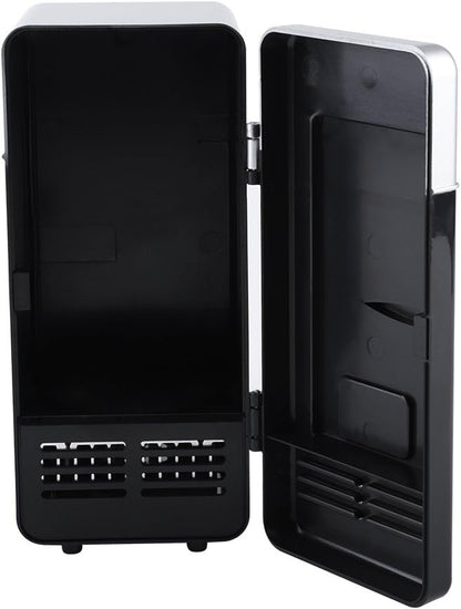TOPINCN Mini USB Refrigerator Cooler and Heater for Beverage Drink Cans, Office Desktop, Hotel, Home, Car (Black)