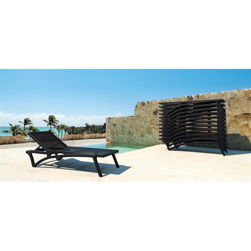 compamia pacific sling chaise lounge in white (set of 2)