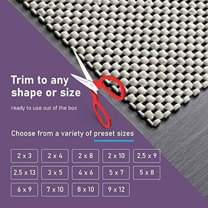 Non Slip Area Rug Pad, Size 5 X 8, Extra Strong Grip and Thick Padding