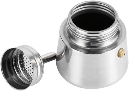 Haofy Stainless Steel Pot Cup Coffee Maker for Home Office Use (200ml, 100ml/200ml/300ml/450ml)