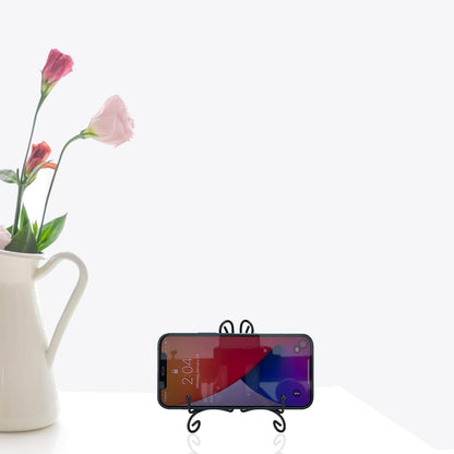 Plate Stand, 6 Inch Holder for Display, Tabletop Black Iron Easel for Photo, Picture Frame, Artwork, Decorative Plates