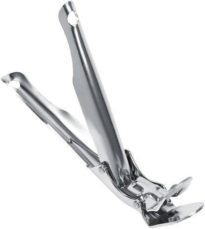 ViaGasaFamido Bowl Clip - Food Tongs, Iron, Polished, Modern, 20.5cm, 1 Piece, Dishwasher Safe