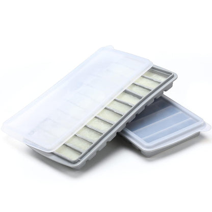 2 10-1 oz Eaasty Pieces Breastmilk Storage Container Baby Food Milk Silicone Freezer Trays with Lid Breastmilk Freezer