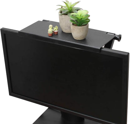 13 Inch AHIER Cable Box Shelf for Wall Mounted TV, TV Top Shelf Mount on Desktop Computer Monitor to Hold Cable Boxes