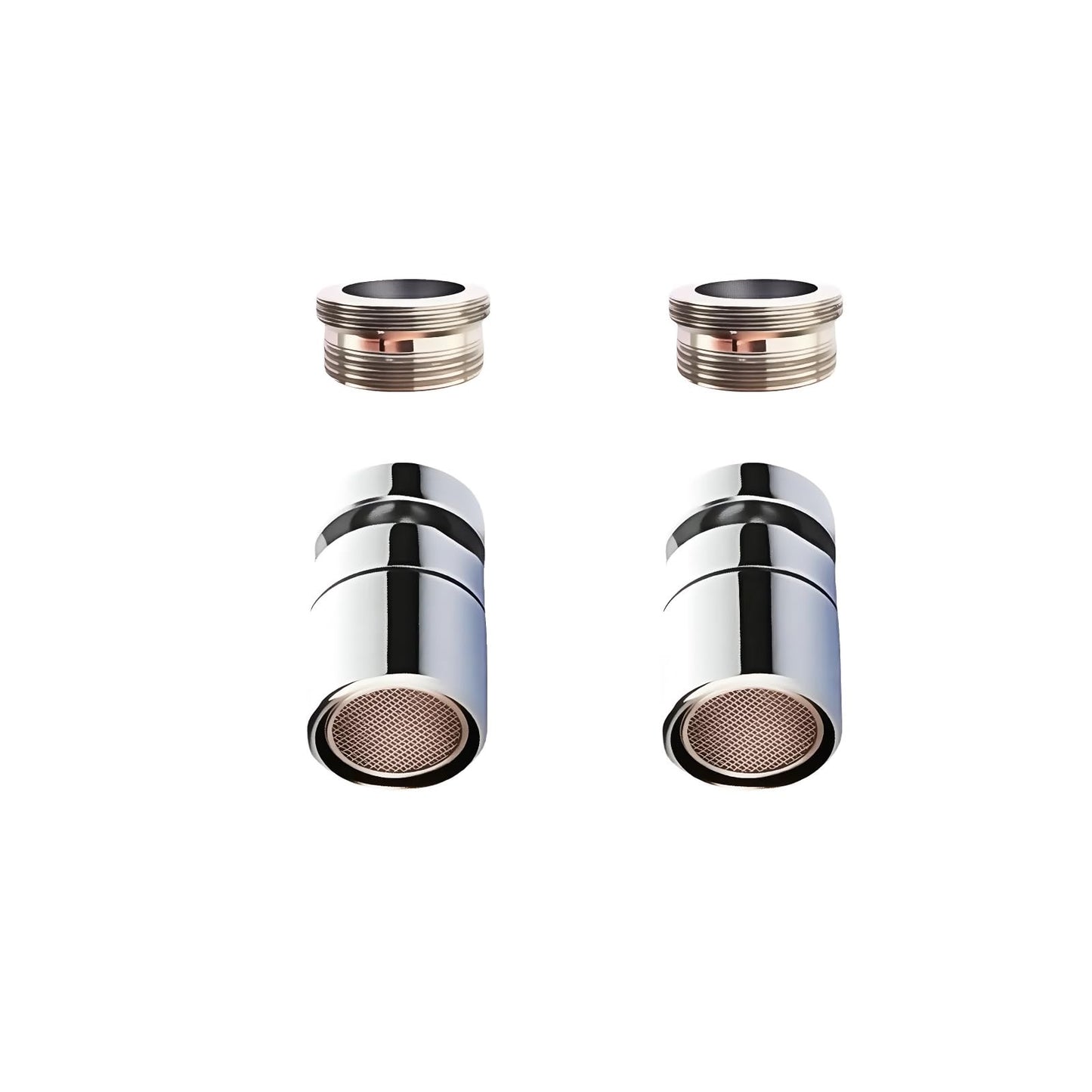 360° Swivel Kitchen & Bathroom Faucet Aerator, Solid Brass Aerator For Sink Faucet, Sink Sprayer Attachment,Fits 15/16'' Male & 55/64'' Female Thread(2 Sets)