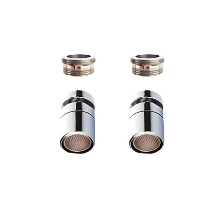 360° Swivel Kitchen & Bathroom Faucet Aerator, Solid Brass Aerator For Sink Faucet, Sink Sprayer Attachment,Fits 15/16'' Male & 55/64'' Female Thread(2 Sets)
