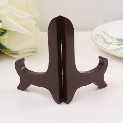 Small Easel Stand for Display, Wooden Plate Stands for Decorative Dish, Tabletop Bowl Display Stand