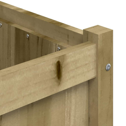 Tmriohed Large Outdoor Rustic Pine Planter Box 35.4 x 35.4 x 27.6 in Treated Solid Wood Vegetable or Flower Bed for Garden, Patio, Balcony