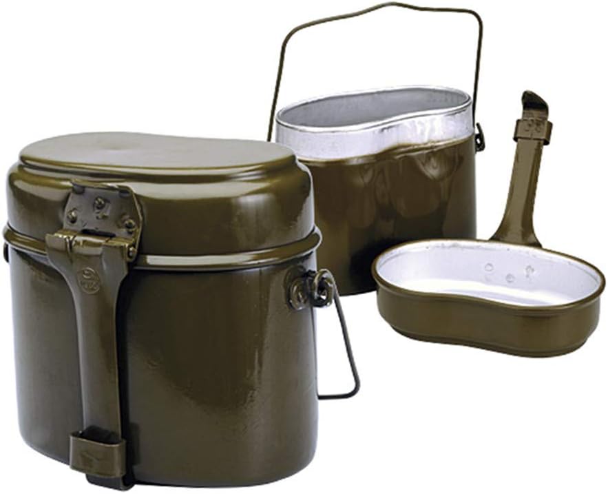 Books.And.More Original Soviet Russian Army Soldier Mess & Griddle Kit, Canteen Pot Lunch Box