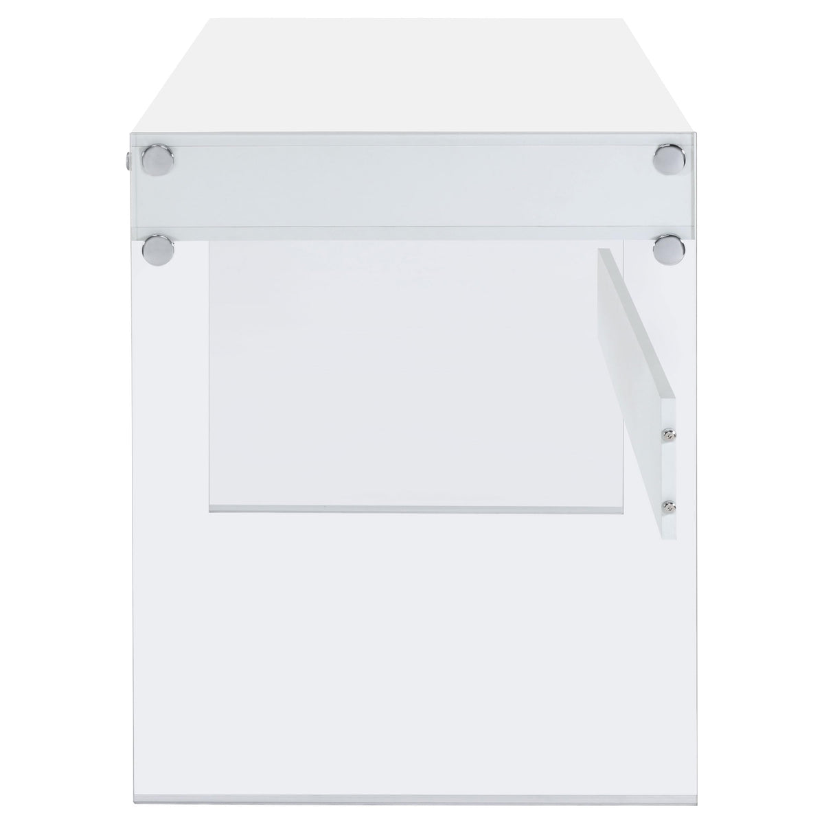Coaster Home Furnishings Dobrev 48-inch 2-Drawer Writing Desk White High Gloss 800829