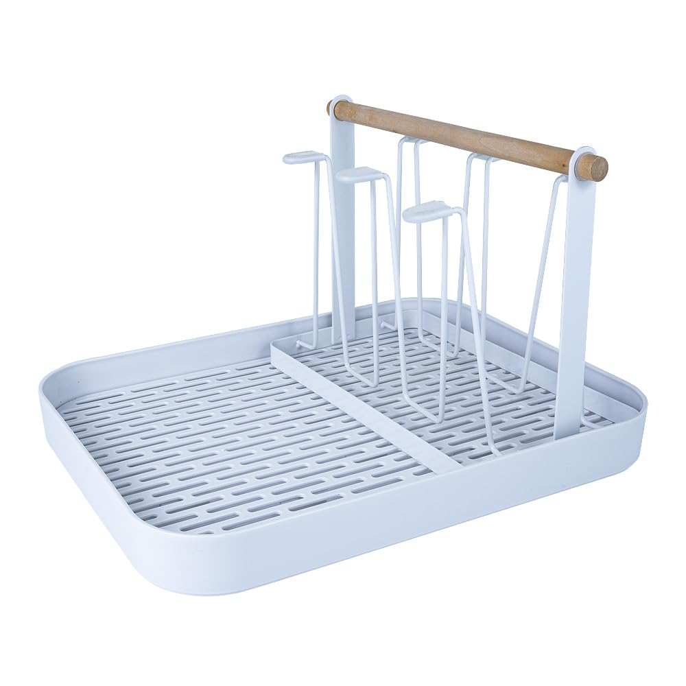 L-WASH Countertop Drying Rack for Insulated Water Bottles, Glasses, Sports Bottles, Baby Bottles, and More - Drainage Tray for Easy Cleaning and Drying - Practical and Stylish