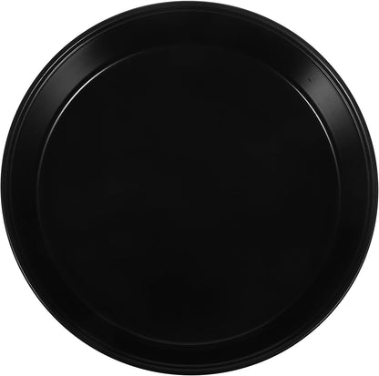 Homoyoyo 8 Inch Non-Stick Round Cake Pan, Black Carbon Steel Pizza Pan for Baking