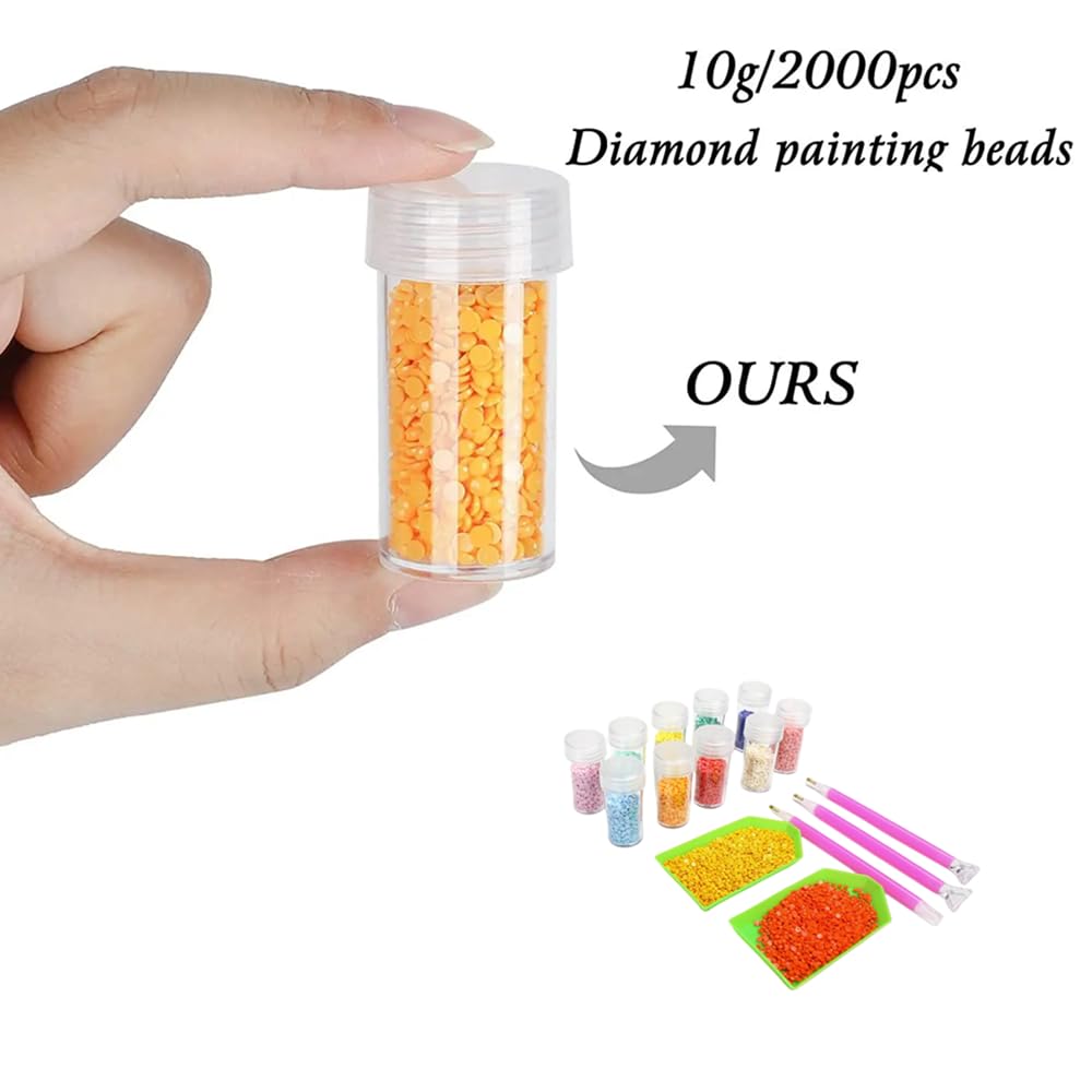GZWENHAN 246 Slots Diamond Painting Storage Container, Diamond Painting Accessory kit, Diamond Art Accessories and Jewelry Craftsmanship Beads Storage Box, (Rose red)