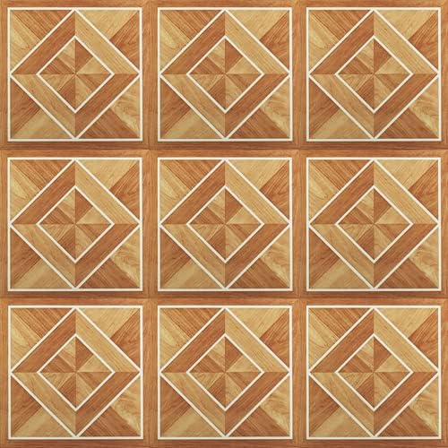 Tivoli Self Adhesive Vinyl Floor Tiles, 45 Tiles - 12" x 12", Light Oak Plank-Look - Peel & Stick, DIY Flooring for Kitchen, Dining Room, Bedrooms, Basements & Bathrooms by Achim Home Decor