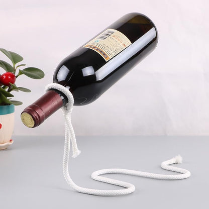 YMTengFei Magic Rope Wine Rack, Creative Metal Chain Suspension Floating Illusion Wine Rack Bottle,Magic Novelty Single