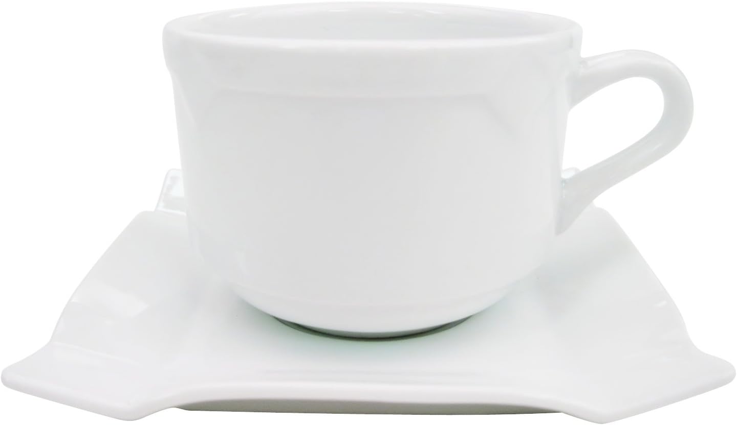 CAC China TMS-2 Times Square Porcelain Saucer, 5-Inch, Box of 36, Super White