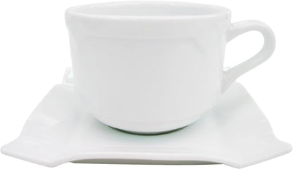 CAC China TMS-2 Times Square Porcelain Saucer, 5-Inch, Box of 36, Super White