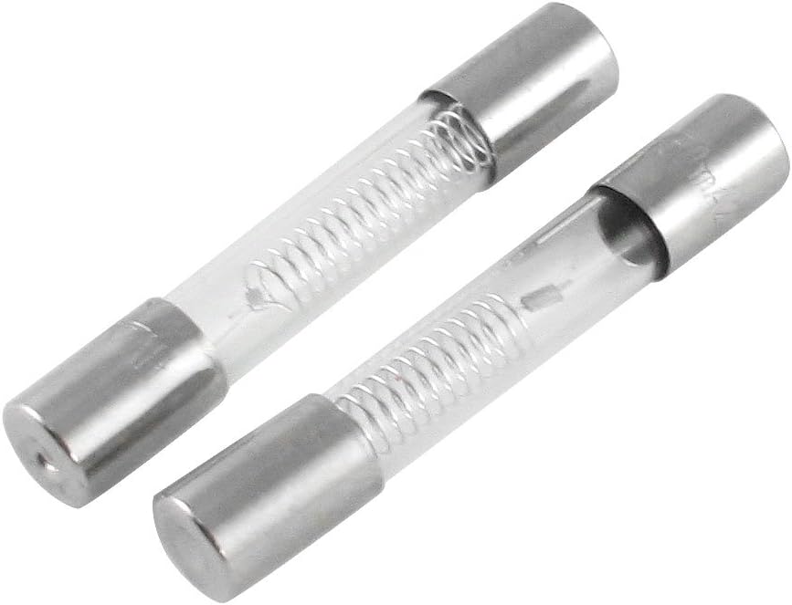 uxcell 2 Pcs Microwave Oven 6 x 40mm Axial Glass Fuse Tubes, 850mA 0.85A 5KV (Pack of 2)