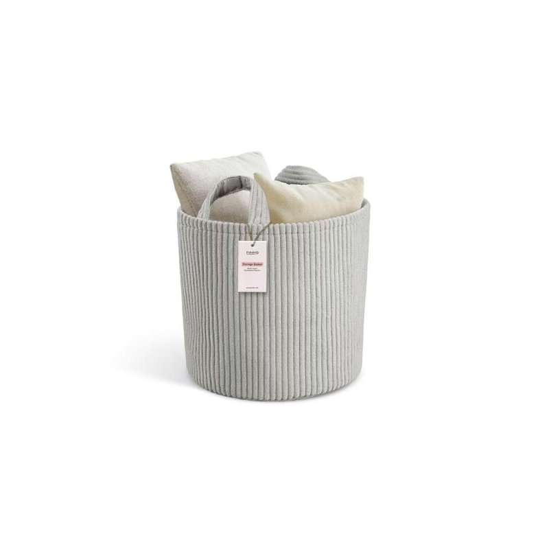 PUTSKA Blanket Basket – Round Storage for Toys and Blankets, Clothes, Stuffed Animals – Soft Baby Girl Basket for Nursery, Kids Room, Bedroom, Living Room – Large, Brown