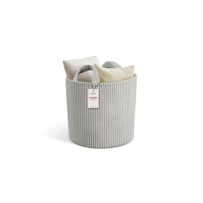 PUTSKA Blanket Basket – Round Storage for Toys and Blankets, Clothes, Stuffed Animals – Soft Baby Girl Basket for Nursery, Kids Room, Bedroom, Living Room – Large, Brown