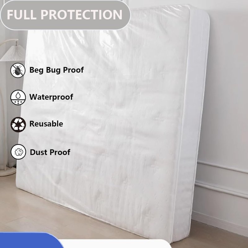 Plastic Mattress Bag for Moving Storage, Mattress Protector Cover ,Mattress Bag for Disposal (Queen)