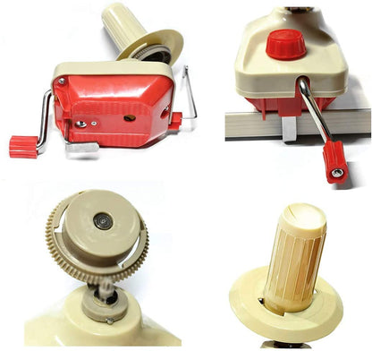 𝐘𝐚𝐫𝐧 𝐖𝐢𝐧𝐝𝐞𝐫 - Yarn Ball Winder Easy to Set Up and Use - Hand Operated Yarn Winder 3.5 Ounce Capacity +1 Set 4 Size pompom maker +20 PCS Needle Button Set + 1 PCS Scissors