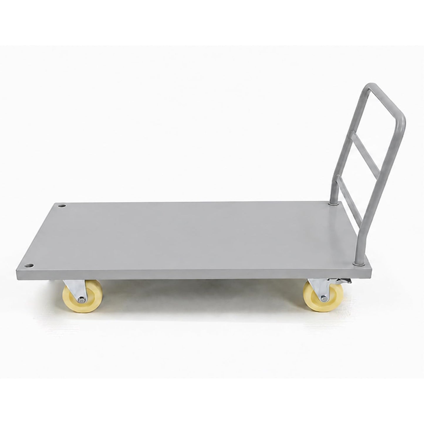 QVWZD Heavy Duty Steel Platform Truck, 47" L x 23.8" W x 32.7" H Flat Cart, Hand Trucks with Nylon Casters, 2000 lbs Capacity Steel Reinforced Flat Cart, Multi Use Utility Dolly for Warehouse Garage