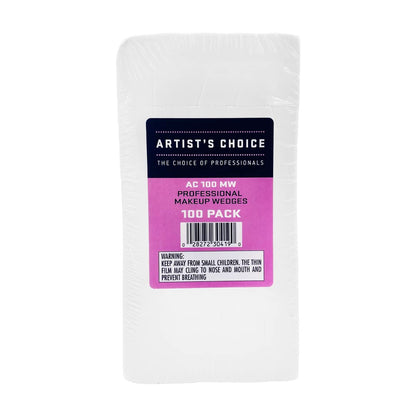Artist's Choice 100 Pack Makeup Sponge Mini Applicator Wedges, Triangle Cosmetic Sponges For Foundation, Blush, Eye Shadow, Blending, Latex Free, Perfect for Face Painting and Halloween Makeup