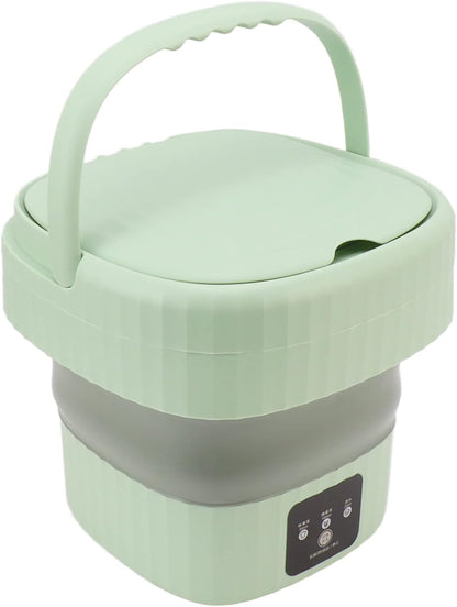 Portable Washing Machine, 6L Foldable Washer and Spin Dryer for Underwear Socks Towels, Mini Bucket Washer