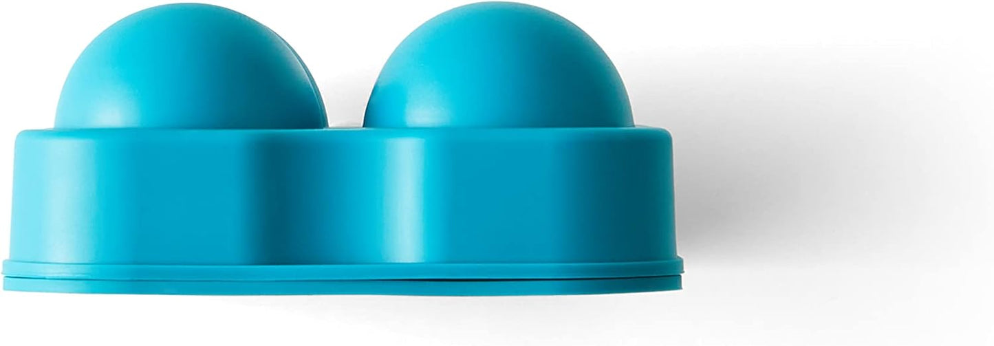 Houdini Large Sphere Ice Tray Mold, Makes Four Ice Balls, Blue