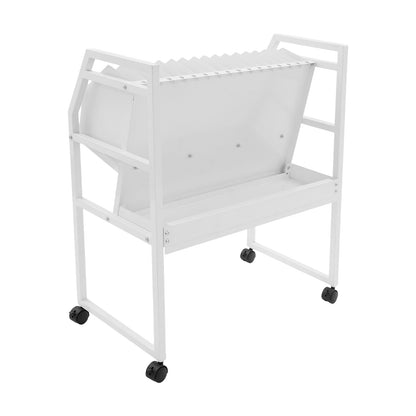 16-Device Mobile Charging Station, Tablet & Laptop Charging Cart, Chargings Cart with Removable Dividers, Portable Chargings Stand, for Classrooms, Libraries, Offices (White)