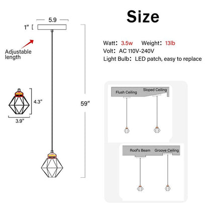 Crystal Pendant Light for Kitchen Island,Black Chandelier Lights Fixture, Hanging Lighting Ceiling Light Fixture Modern Adjustable Pendant Lighting for Dining Room Bedroom
