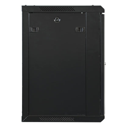12U Professional Wall Mount Network Server Cabinet Enclosure 19-Inch Server Network Rack Low-Profile Black
