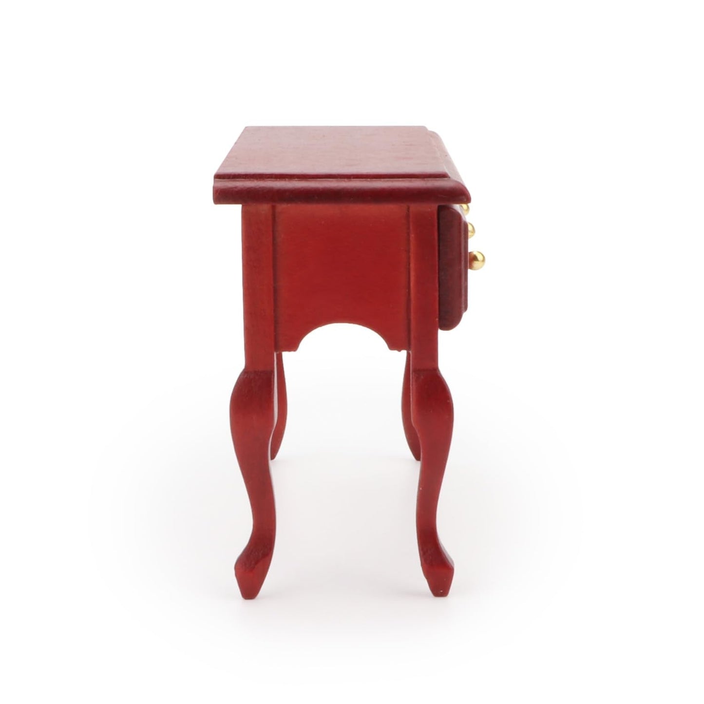 Miniature Table 1:12 Furniture for Dollhouse Accessories Writing Desk with 3 Drawers Miniature Room Ornaments Living Room Bedroom Library Scene Decoration (Brown)