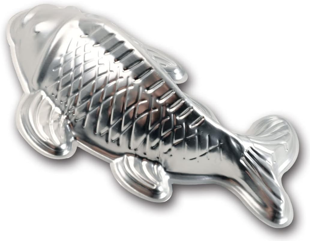 3D Aluminum Alloy Fish-Shaped Cake Mold, Fondant Cake Decoration Bakeware for Carp Cake