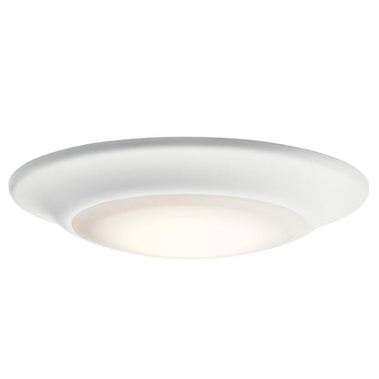 Kichler Horizon 7.5" LED 4000K Downlight in White for Hallway, Living Room Bedroom, Dining Room and Kitchen, (7.4" Dia x 1.25" H) 43848WHLED40T