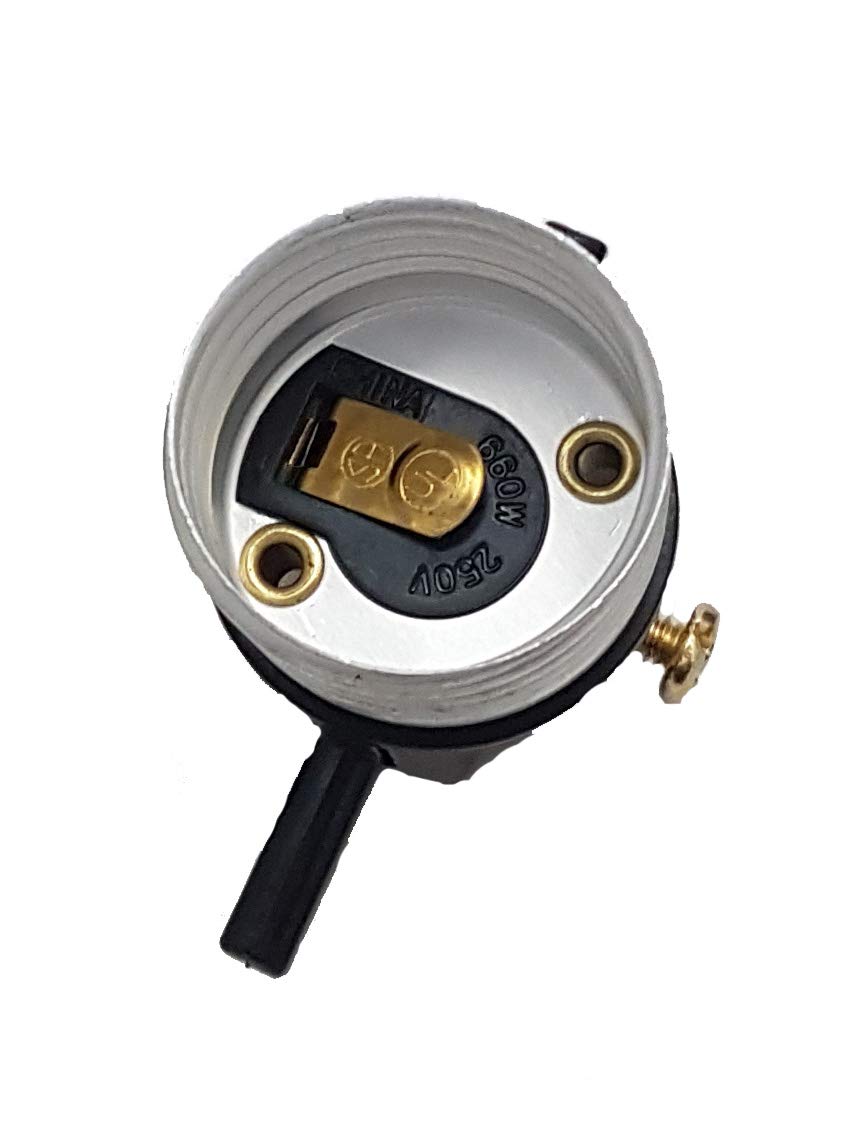 B&P Lamp® Antique Brass Finish Table Lamp Wiring Kit with a 7 Inch Harp and Push-Thru Socket