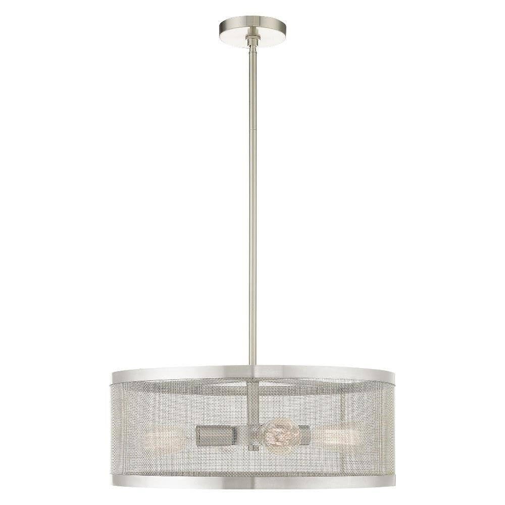 Livex Lighting 4 Light Brushed Nickel Chandelier