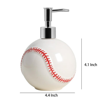 Colias Wing Baseball Shape Soap Dispenser, Plastic Pump, Refillable Lotion Soap Bottle, Lotion Bottle, Hand Soap Dispenser